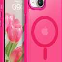 BENTOBEN Magnetic for iPhone 14 Plus Case, [Compatible with MagSafe] Translucent Matte Frosted Slim Lightweight Shockproof Women Men Girl Protective Cover Case for iPhone 14 Plus 6.7", Hot Pink