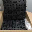 15 Pcs 15.7 x 15.7 in Heavy Duty Ground Protection Mats Drive on Lawn Grates Grid Parking Pavers, Drain Interlocking Non-Slip Floor Mat, 6613 lb Load for Stone Grass Grid Permeable (Black)