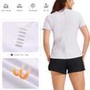 Yoga Women Short Sleeve T-Shirts UPF 30+ Sun Protection Quick Dry Athletic Running Workout Tops Ultra-Soft (Small, Purple)