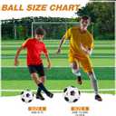 Ceenna 6 Pcs Soccer Ball Bulk with Pump Bag Machine Stitched Deflated Soccer for Outside Sports Training Game Practice