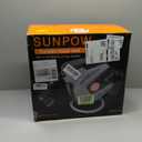 SUNPOW Retractable Garden Hose Reel - 1/2 inch x 50ft Wall Mounted Hose Reel with 3/4 inch Brass Fitting & 10 Function Sprayer Nozzle - Any Length Lock, Auto Rewind System, 180Swivel Bracket - Grey (1/2'' 50FT)