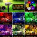 WELALO Solar Color Changing Spot Lights Outdoor, Waterproof Solar Halloween Lights, 7 Modes Multicolor RGB Landscape Spotlight for Garden Yard Driveway Lawn Patio Pathway Christmas Decorations 10 Pack