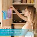 2Pack 9.5" Large Acrylic Straw Holder for Cabinet Door Kitchen Cabinets Straws Organizer, Reusable Tumbler, Small Kitchens Accessories Storage Container (Transparent), 9.50x 3.07x1.18 inch