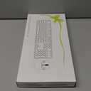 Creamy Wireless Keyboard and Mouse, MOFII 104 Round Keycaps Retro Typewriter with OTG & Brush, Full-Size Ergonomic, Ideal for Windows PC, Home, Office and College Gray White