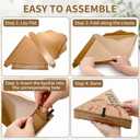 Cididu 100 Pack Pizza Slice Box, Single Disposable Pizza Slice Storage Container, Bulk Pizza Take Out Tray, 9.2'' x 9.0'' x 1.7'' Kraft Triangle Boxes for Leftover Pizza, Birthday Wedding Party Favor