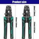 2 Pack Wire Crimper, Wire Crimping Tool,Stripper and Cutter for insulated/Bare/Heat Shrink connectors(22-10 AWG) Multifunctional Stripping Crimping Tool(2)