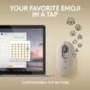 Logitech POP Mouse, Wireless Mouse with Customizable Emojis, SilentTouch Technology, Precision/Speed Scroll, Compact Design, Bluetooth, Multi-Device, OS Compatible - Mist