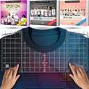 (Upgraded - XL Size) Tshirt Ruler Guide Vinyl Alignment - Shirt Measurement Tool Placement Center Design, DTF Template, Left Chest Logo, Accessories for Cricut, Heat Press Sublimation Iron on HTV