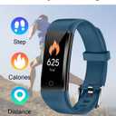 Pedometer Watch for Walking, No Bluetooth No App/Phone Required, Simple Fitness Tracker for Women Men, Step Counter/Tracker with Calories & Distance IP68 Waterproof, Blue