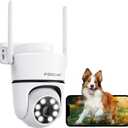 Foscam PD5 3K Security Cameras Wireless Outdoor, 2.4G/5G WIFI Camera for Home Security, Auto Tracking 20X Zoom, AI Motion Detection, 2-Way Audio, 360 PTZ, 66ft Color Night Vision IP65 Work with Alexa