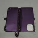 Defencase Compatible with iPhone 16 Pro Max Case Wallet with RFID Blocking Card Holder for Woman, PU Leather Magnetic Snap Flip Zipper Strap Wallet Phone Case Fit for iPhone 16 Pro Max 6.9", Purple