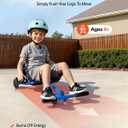 VEVOR Ride on Scooter 150 lbs Swing Side-to-Side for Amazing Riding Blue, for Ages 4+, Powered by Zig-Zag Motion, Ride on Toy with 3 Adjustable Length, Brake Lever, Hard Surface Indoor & Outdoor, 40.0 x 17.3 x 11.8 in
