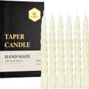 Taper candle hand made 100% natural beeswax 6 pack (3 missing) 7 inch