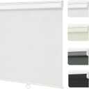 Changshade Blackout Roller Shades Cordless for Windows,100% Room Darkening Window Blinds for Bedroom,Thermal Insulated UV Protection,Easy Install Pull Down Shades for Home,48" w x 72" h,White