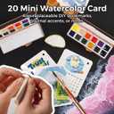 Funto Travel Watercolor Set, Fashion 12-Color Outdoor Paint Kit, with Crossbody Bag, Art Craft, Paint Supplies, Stocking Stuffers for Teen Girls, Portable Gift for Art, 12 Fl Oz