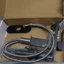 Matte Black Bathroom Faucet, Modern Single Handle Square Bathroom Sink Faucet with Pop Up Drain Assembly, Stainless Steel Vanity Bathroom Faucets, Single Hole Deck Mount,BF011B