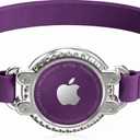 AirTag Cat Collar Breakaway, Cat Tracking Collar with Holder, Purple