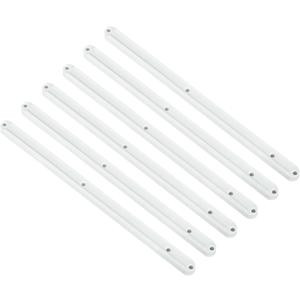 uxcell Drawer Slides, 6Pcs 300mm - Plastic Drawer Rails, Side Mounted Grooved Guide Rails for Cabinet Drawers Bedside Tables Wardrobe Dressers (White)