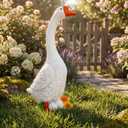 23 inch Porch Goose, Large Porch Goose Statue, Brighten Your Outdoor Space, Enhance Your Porch, Balcony, Lawn, Yard and Garden Decoration, Unique Housewarming Gift