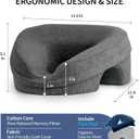 VVB Massage Pillow Face Down, Massage Headrest for Bed, BBL Pillow After Surgery Post Eye Surgery Recovery & Vitrectomy Recovery for Massage Tables, Piercing Pillows Removable Cover Black