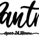 Metal Pantry Sign For Kitchen, Pantry Wall Decor, Rustic Farmhouse Kitchen Decorations Wall, 13.4 X 7.4 inches, Black