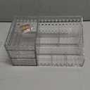 Clear Makeup Organizer for Vanity,Desk Makeup Caddy With Drawers for Cosmetics,Lipsticks Nail Care Skincare Jewelry Countertop Organizers,Cosmetic Display Cases for Bathroom, Dresser (Clear)