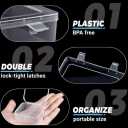 30Pcs Bead Organizer, Clear Plastic Cases for Pearl Bracelets and Small Accessories (2.17 x 2.17x0.79 inches)