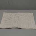 Sunlit 12" x 19"  Boho Decorative Textured Bathroom Rug Mat, Mid Century Modern Non-Slip Absorbent Soft Bath Mat, Organic Modern Floor Mat Dry Fast Machine Washable, White