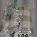 misaya Rectangle Waterproof Vinyl Table Cloth, Buffalo Flannel Backed Tablecloth, Wipeable Plastic Table Cover for Easter, Dinner, Cafe, Outdoor (52" x 70", Khaki and White)