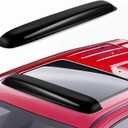 Extra Durable Wind Deflector for Sunroof Moon Roof 35.6", Car Accessories Top Window Visor Deflector Sun Shade Guard with Adhesive Tape, Universal Smoke Black - SR11005