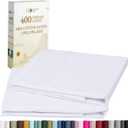 California Design Den Standard Queen Size Pillowcase Set - 400 Thread Count, 100% Cotton Sateen, Set of 2 Pillow Covers, Soft and Breathable - Bright White