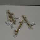 goldenwarm 5pcs Brushed Brass Cabinet Pulls 4in Gold Kitchen Drawer Handles Drawer Pulls - Modern Hardware Knobs for Cupboard Bathroom Cabinet Door Handles (4in Hole Centers)