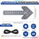 Rossesay 2 Pcs 23.6 inch Arrow Signal Light 12V Indicator LED Light Truck Strobe Lights with Brackets and Accessories for Watering Cart Sweeper Work Car Construction Vehicle