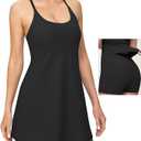 Heathyoga Tennis Dresses for Women with Shorts Underneath and Bra Athletic Dress for Women Dress with Pockets Golf Outfits,S