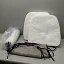 AAAAAcessories D-Shaped Chair Cushions, 2" Thick Dining Chair Pads with Ties and Removable, Machine-Washable Cover, 17" x 16", Set of 3, Black