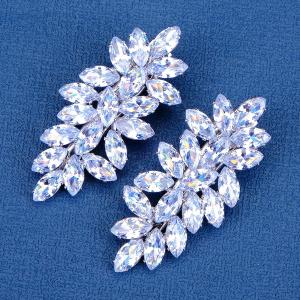 1Pair Rhinestone Wedding Hair Clips for Brides Cubic Zirconia Small Hair Pins Crystal Hair Pieces Wedding Hair Accessories for Bridesmaids Flower Girls Party Prom Birthday (Silver-B)