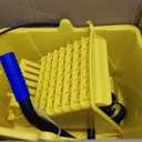 35 Qt. Side-Press Mop Bucket and Wringer Combo on Wheels Yellow for Professional/Industrial/Business Heavy-Duty Floor Cleaning/Mopping,Including Industrial Mop and Rubber Gloves
