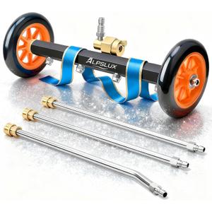 Pressure Washer Accessories Undercarriage Pressure Washer, Undercarriage Cleaner Attachment, 16 Inch Water Broom, Pressure Washer Under Car Cleaner with 3 Extension Wands, 4000 PSI