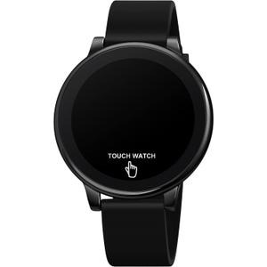 TOOCAT Fashion Touch LED Digital Watch Outdoor 50M Waterproof Rubber Bands Wristwatch for Men Women Teens Students (Black-LED Touch)