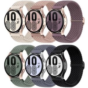 Knossen 20mm Watch Bands Compatible with Samsung Galaxy Watch 7 FE 6 5 4 40mm 44mm, Galaxy Watch 6 4 Classic, Galaxy Watch 5Pro, Galaxy Watch 3 41mm, Galaxy Active2, 3Pack Stretchy Watch Straps for Women and Men