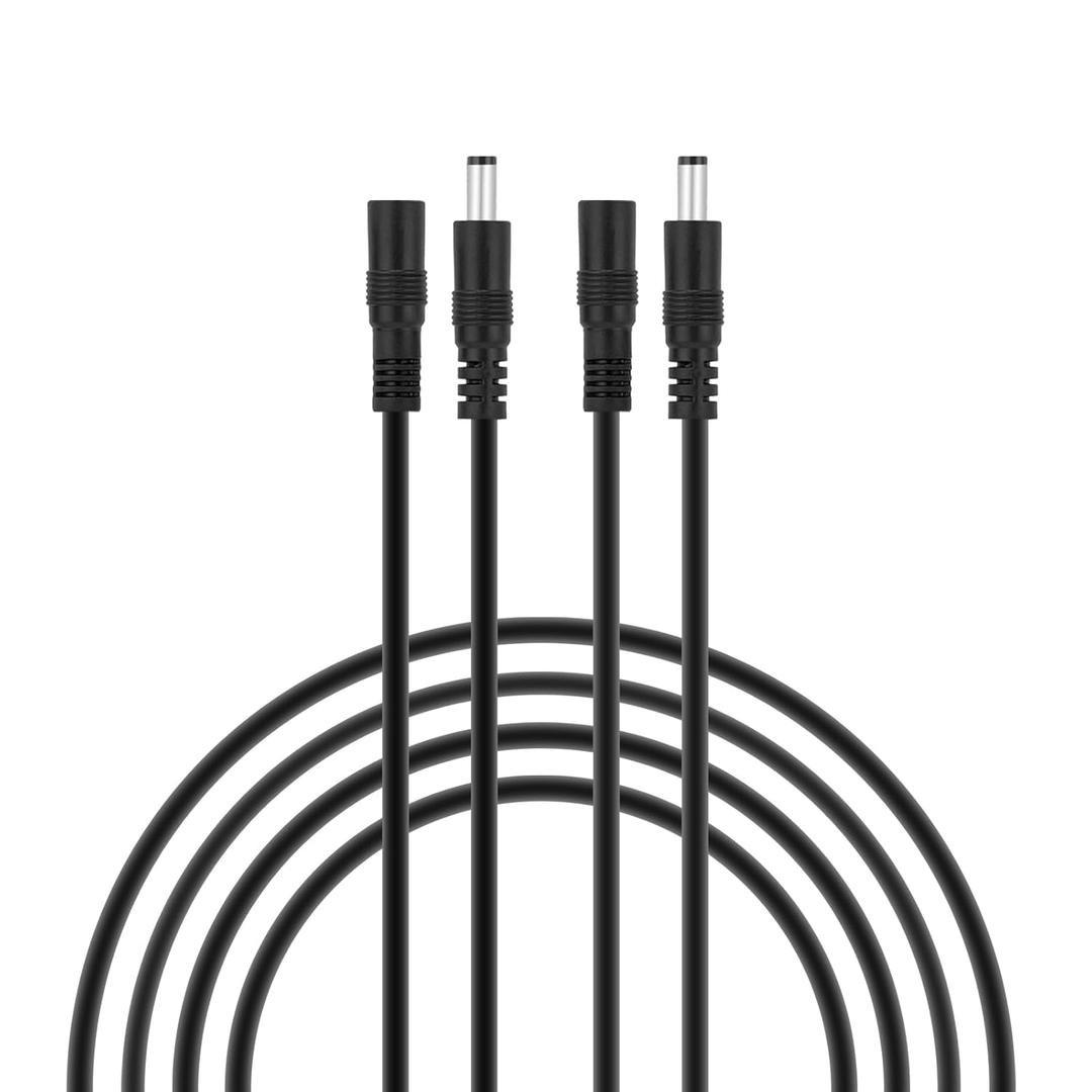 SIM&NAT 20AWG 10Ft 2.1mm x 5.5mm Male to Female DC Extension Wire Power Jack Adapter Barrel Plug Cable, Extension Wire for CCTV Security Camera, DVR, HDVD, LED Strip Light, Pack of 2