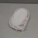 Clear Figure Display Bag with Keychain for 18cm Plush Doll, Doll Carrying Case Keychain Pouch Charms Blind Box Case for Collectibles (Large, White)