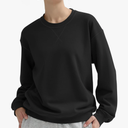 PUMIEY Women's Oversized Sweatshirt Crewneck Long Sleeve Loose Pullover Tops Fall Fashion Airy Collection, M