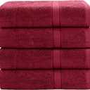GOLD TEXTILES Premium Hand Towels for Bathroom -100% Ring Spun Cotton (Red Wine,4 Pack, 16x30 Inches) Luxury Soft Absorbent & Quick Dry, Bathroom Hand Towel Perfect for Hotel, Salon, Gym & Spa