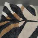 Bath mat Rug Boho Plant Abstract Art Brown Washable Bathroom Rugs,Non-Slip Shaggy Water Absorbent Flocking Microfiber Soft Fluffy Botanical Bathmats Doormats Rectangle 19.7x31.5 inch (2'4" x 1'6" (Square))