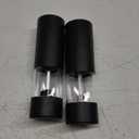 FORLIM Electric Salt and Pepper Grinder Set, USB Rechargeable, Automatic Salt Pepper Mill Grinder with Dust Cover, One-Button Control, Adjustable Coarseness, Warm LED Light (2 Packs, Black)