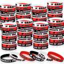 Sumind 102 Pcs Class of 2025 Silicone Wristbands, Silicone Graduation Bracelets Celebrating Congrats Grad Bracelet for Teacher Students, Graduation Party Supplies