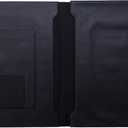 Case-it Folio Padded Laptop Sleeve | Faux Leather | Holds Up to 15 Inch Laptop | Microfiber Lined Gusseted Pocket | Internal Elastic Pocket | Laptop Protector | LAP-101-LL Black