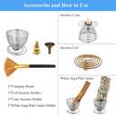 Incense Stick Holder Palo Santo Holder, Sage Holder, Handmade Incense Burner Home Decor for Meditation Yoga Blue