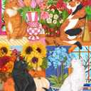 Springbok Four Seasons of Cats 1000 Piece Jigsaw Puzzle for Adults - Unique Cut Pieces - Made in USA